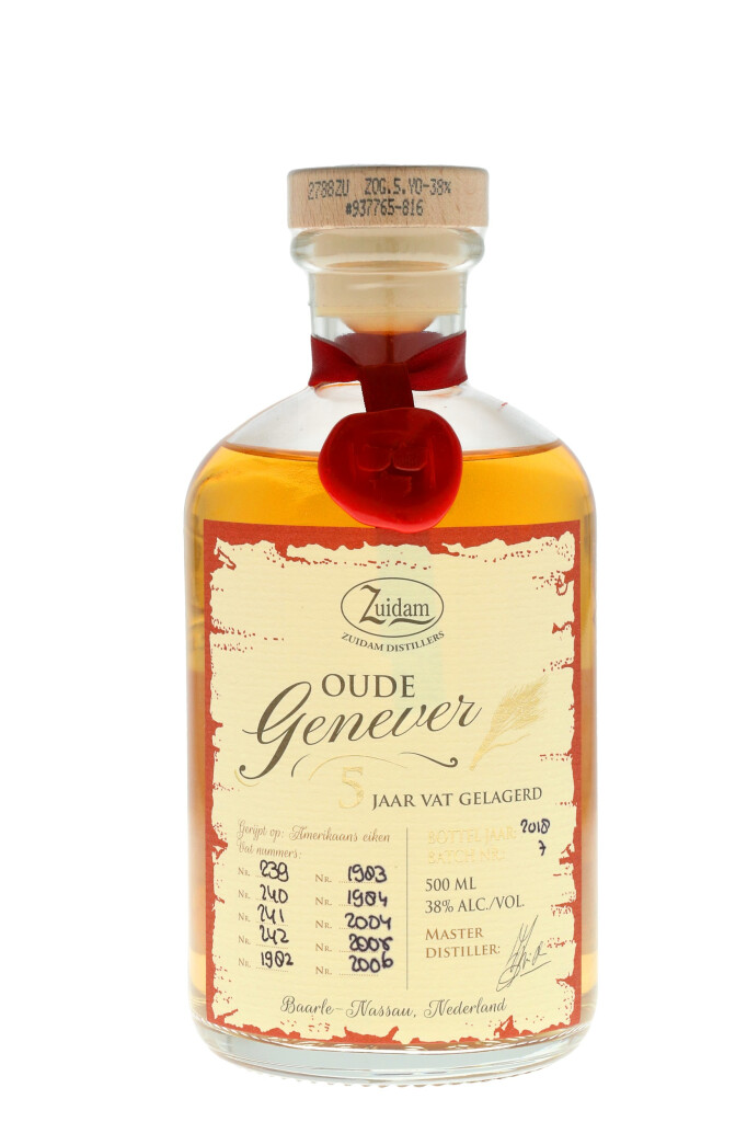 Zuidam 5 Years Oude Genever 0.5L (38% Vol.)