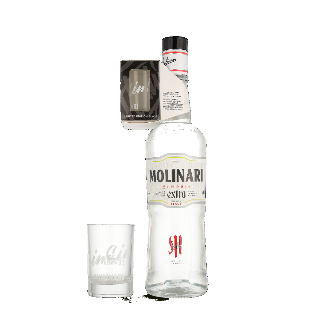 Molinari Sambuca Extra NRF + Glass 0.7L (40% Vol.)
