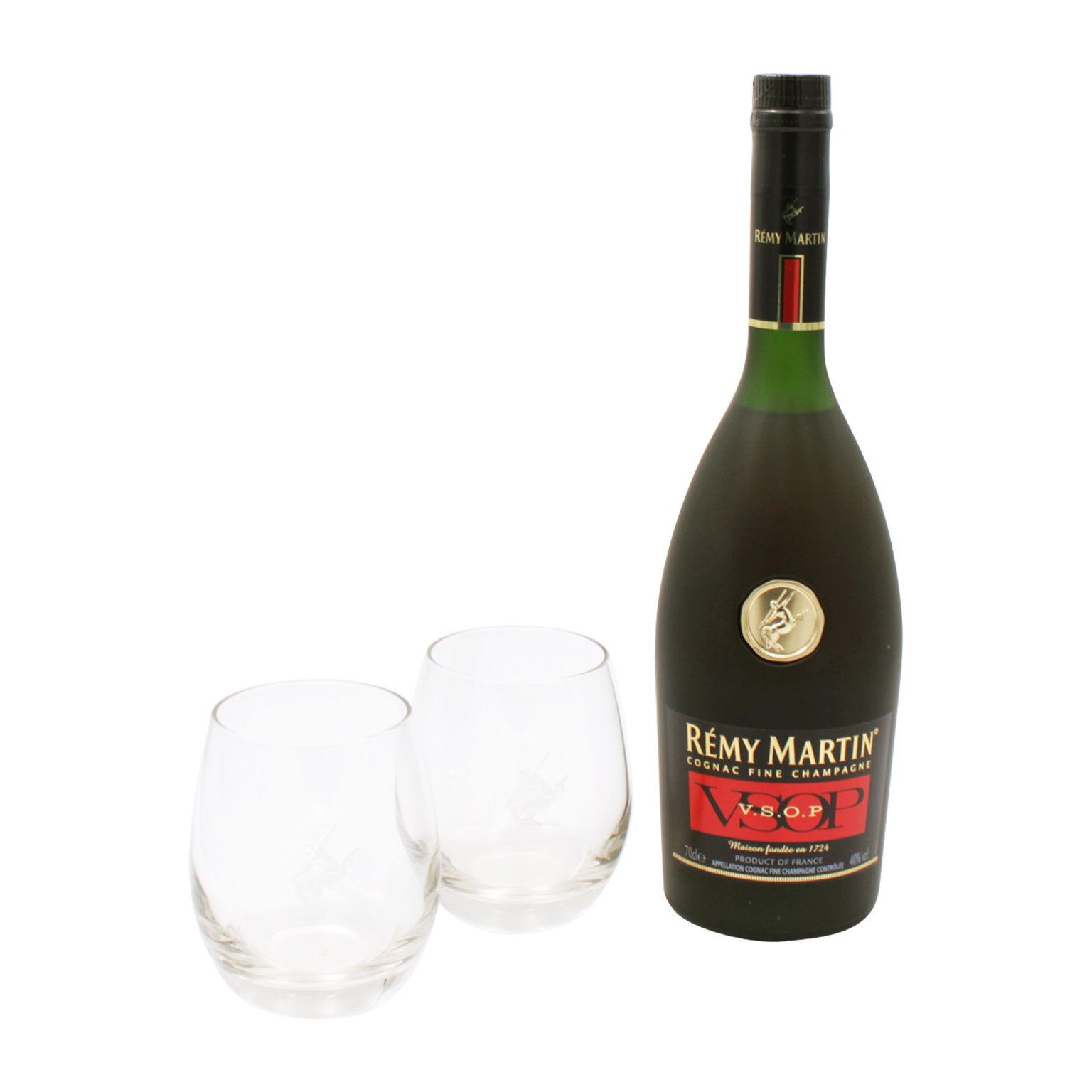 Rémy Martin VSOP Fine de Champagne 0.7L (40% Vol.) GP with 2 glasses