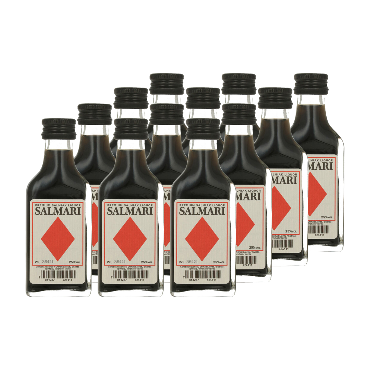 Salmari Premium Salmiak Likör 12x 0,02L (25% Vol.)