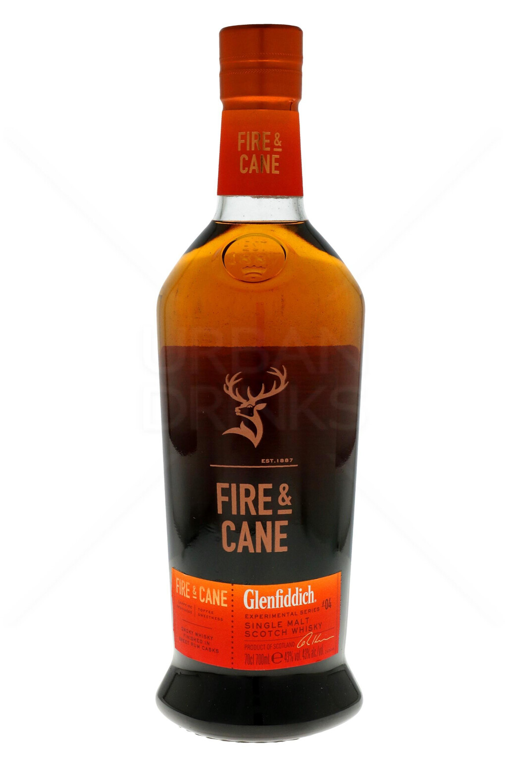 Glenfiddich Fire & Cane Scotch Malt Whisky 0,7L (43% Vol.)