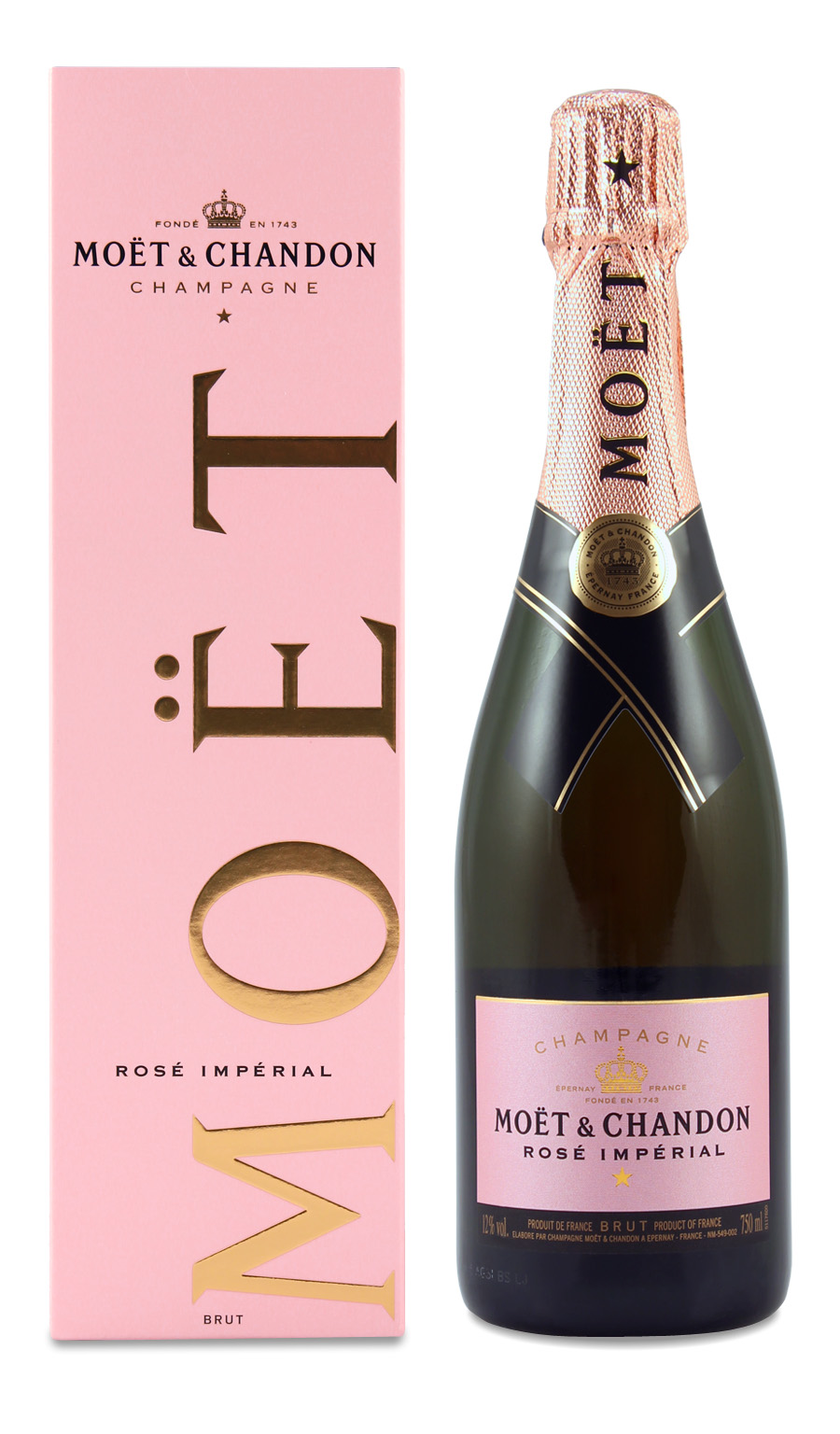 Moët & Chandon Rosé Impérial 0.75L (12% Vol.) with GB