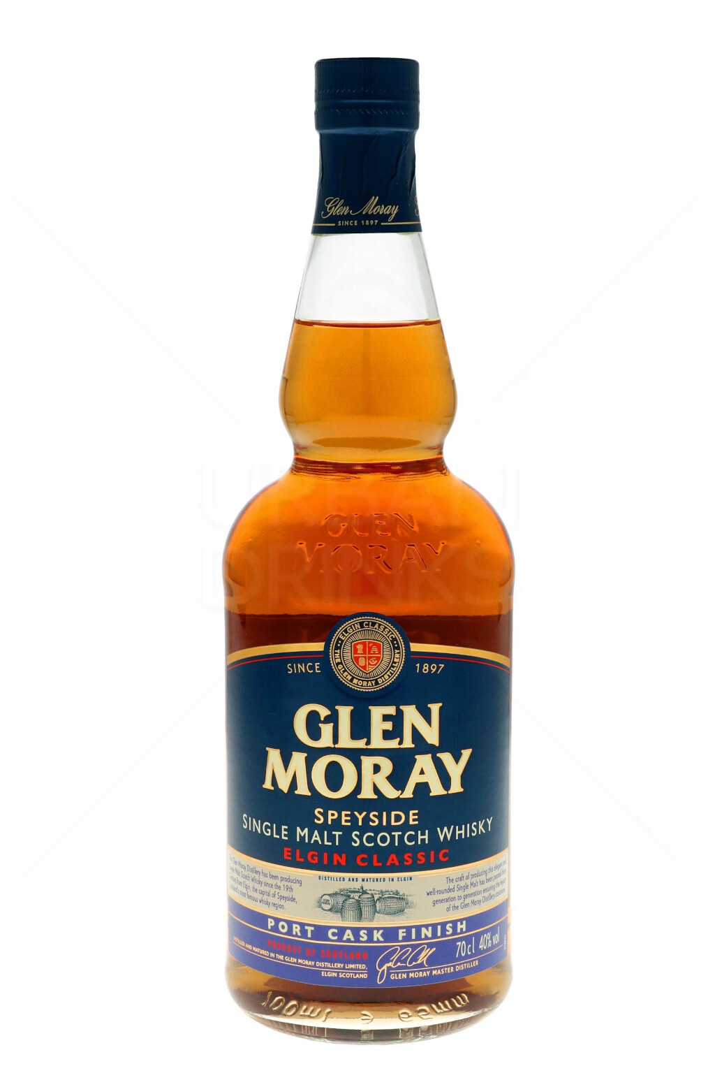 Glen Moray Classic Port Cask Finish Scotch Malt Whisky 0,7L (40% Vol.)