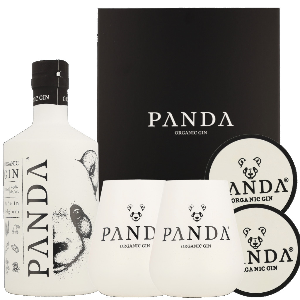 Panda Gin Black Box + 2 Glasses 0.7L (40% Vol.)
