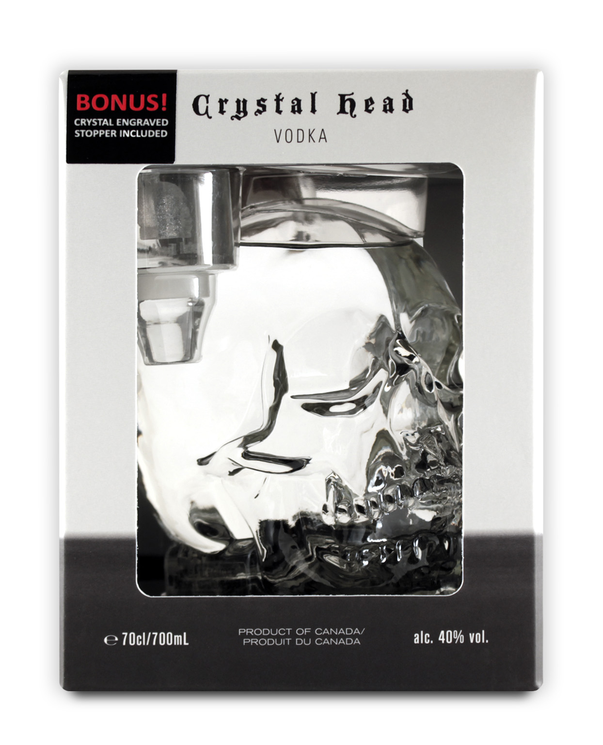 Crystal Head Vodka 0,7L (40% Vol.) + GP & Stopper