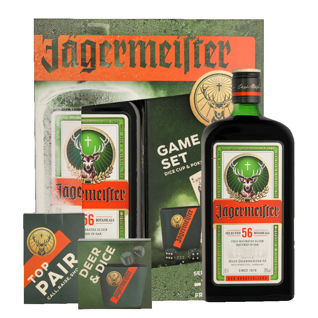 Jägermeister + Gameset 0,7L (35% Vol.)