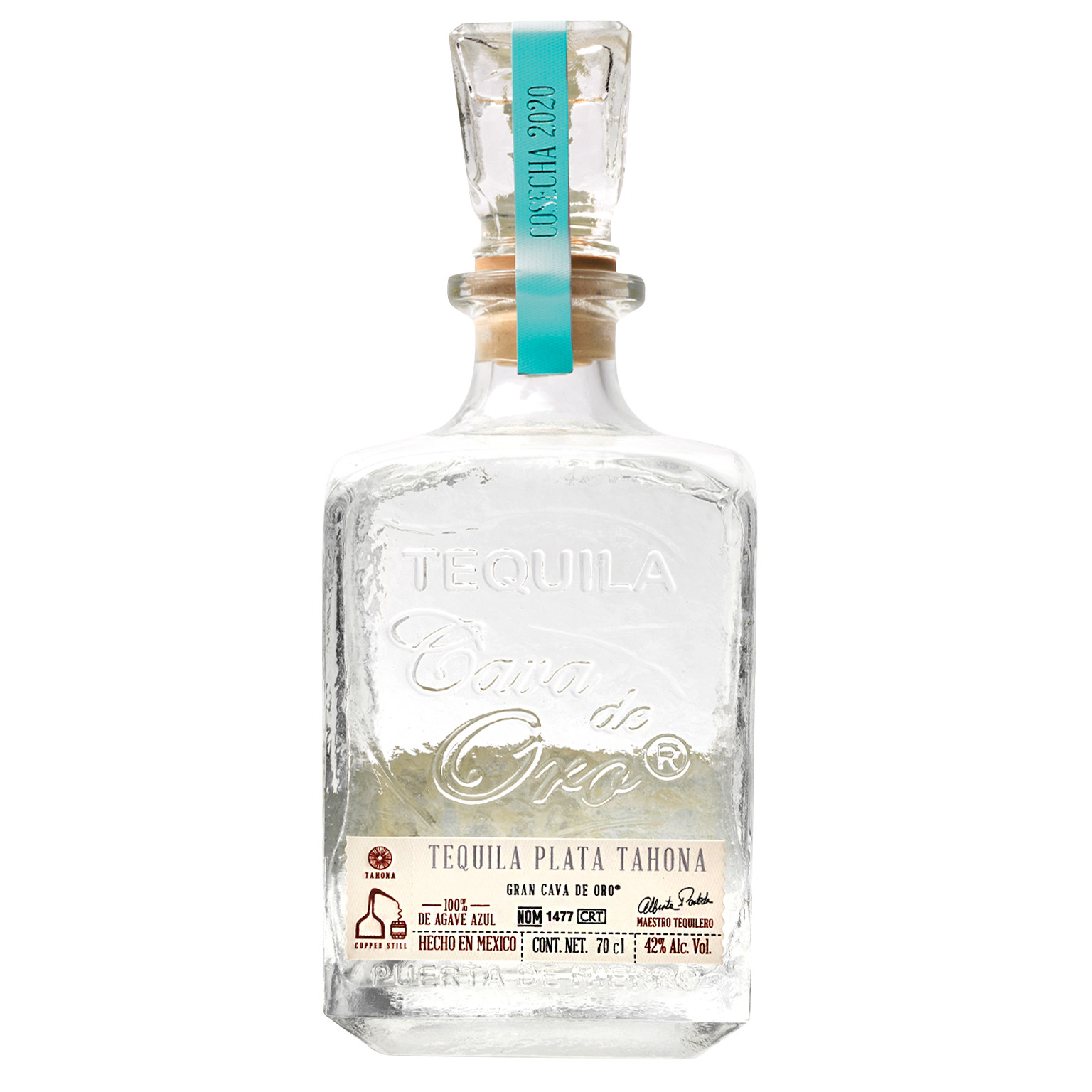Cava de Oro Plata Tahona Tequila 100% Agave 0.7L (42% Vol.)