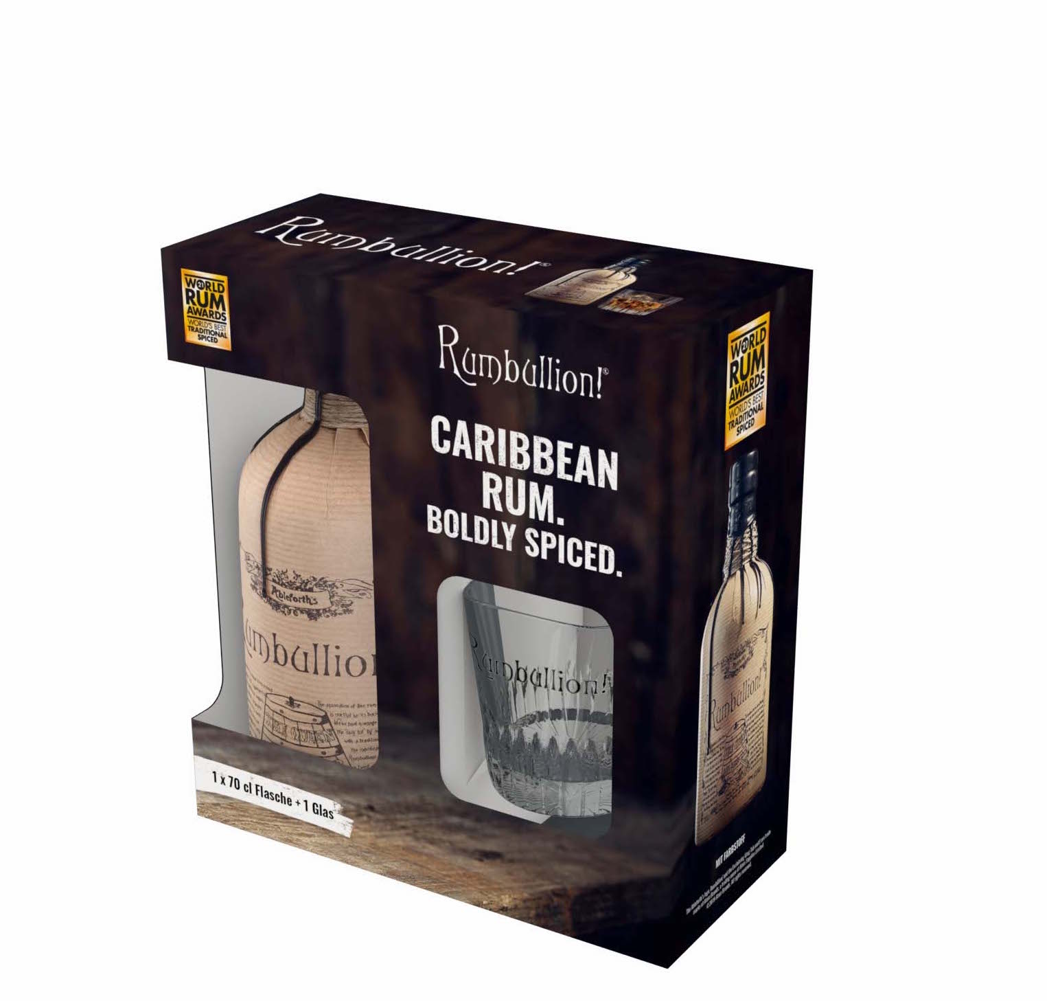 Ableforth's Rumbullion! English Spiced Rum 0,7L (42.6% Vol.) + glas giftbox