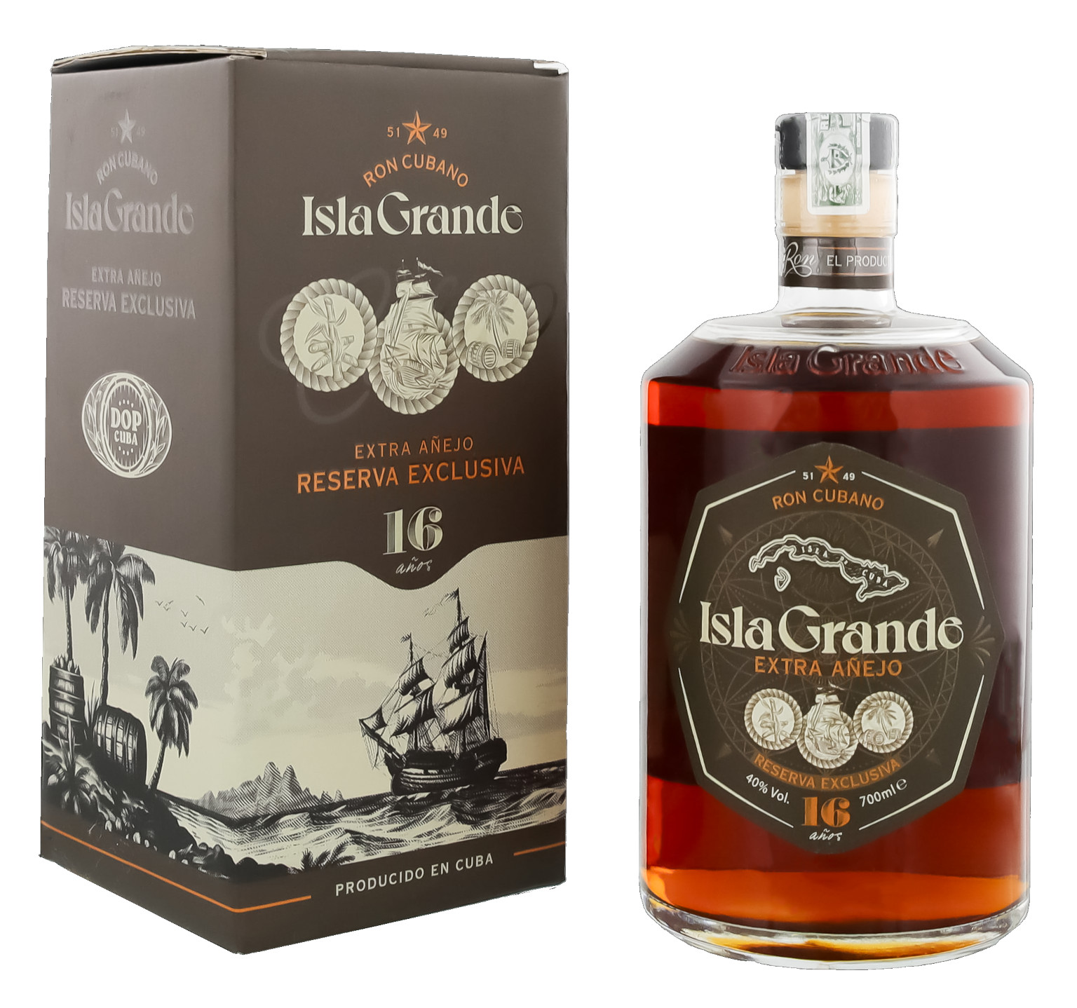 Isla Grande Ron Extra Anejo 16YO Reserva Exclusiva 0,7L (40% Vol.) + GB