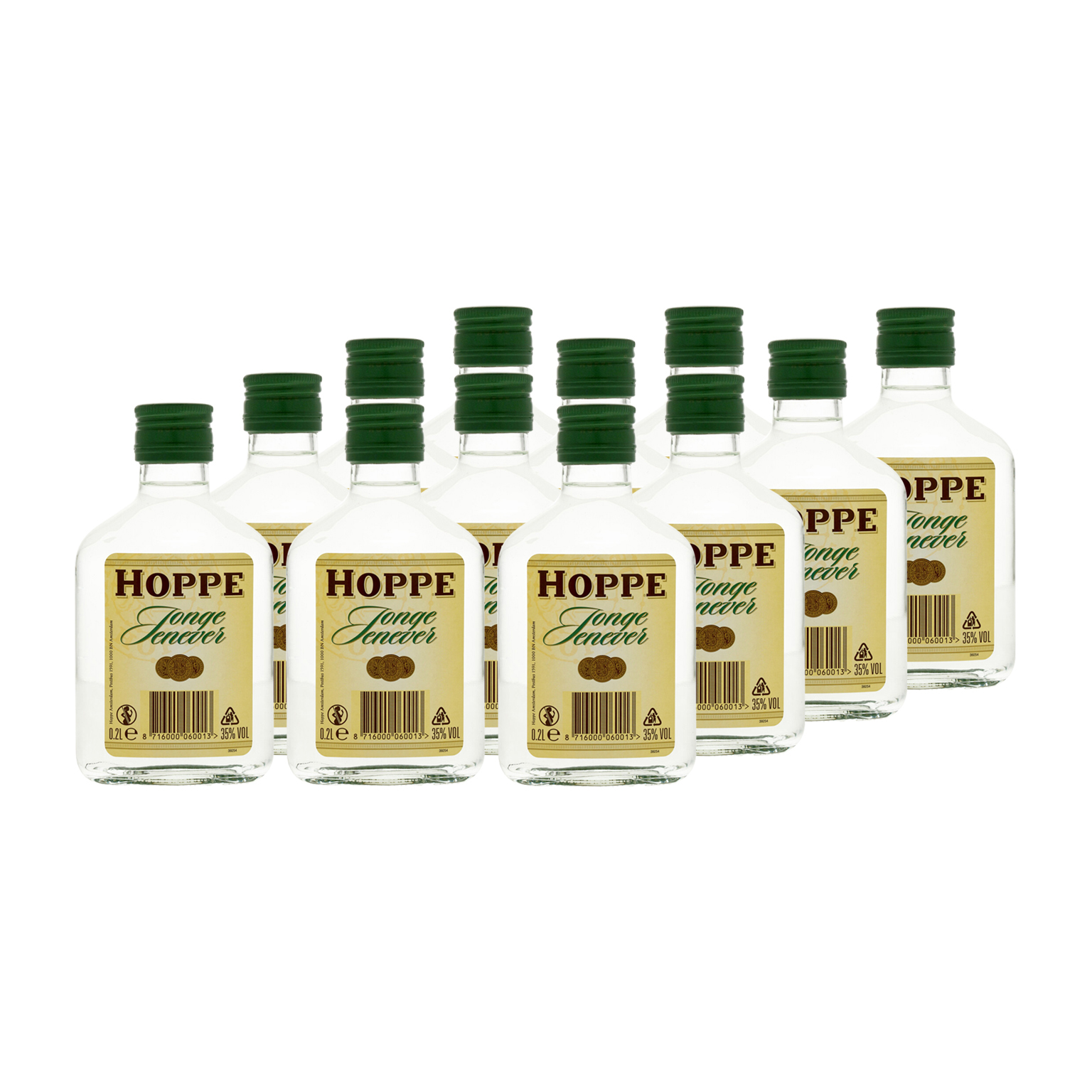 Hoppe Jonge Jenever Zakflacon 12x 0.2L (35% Vol.)