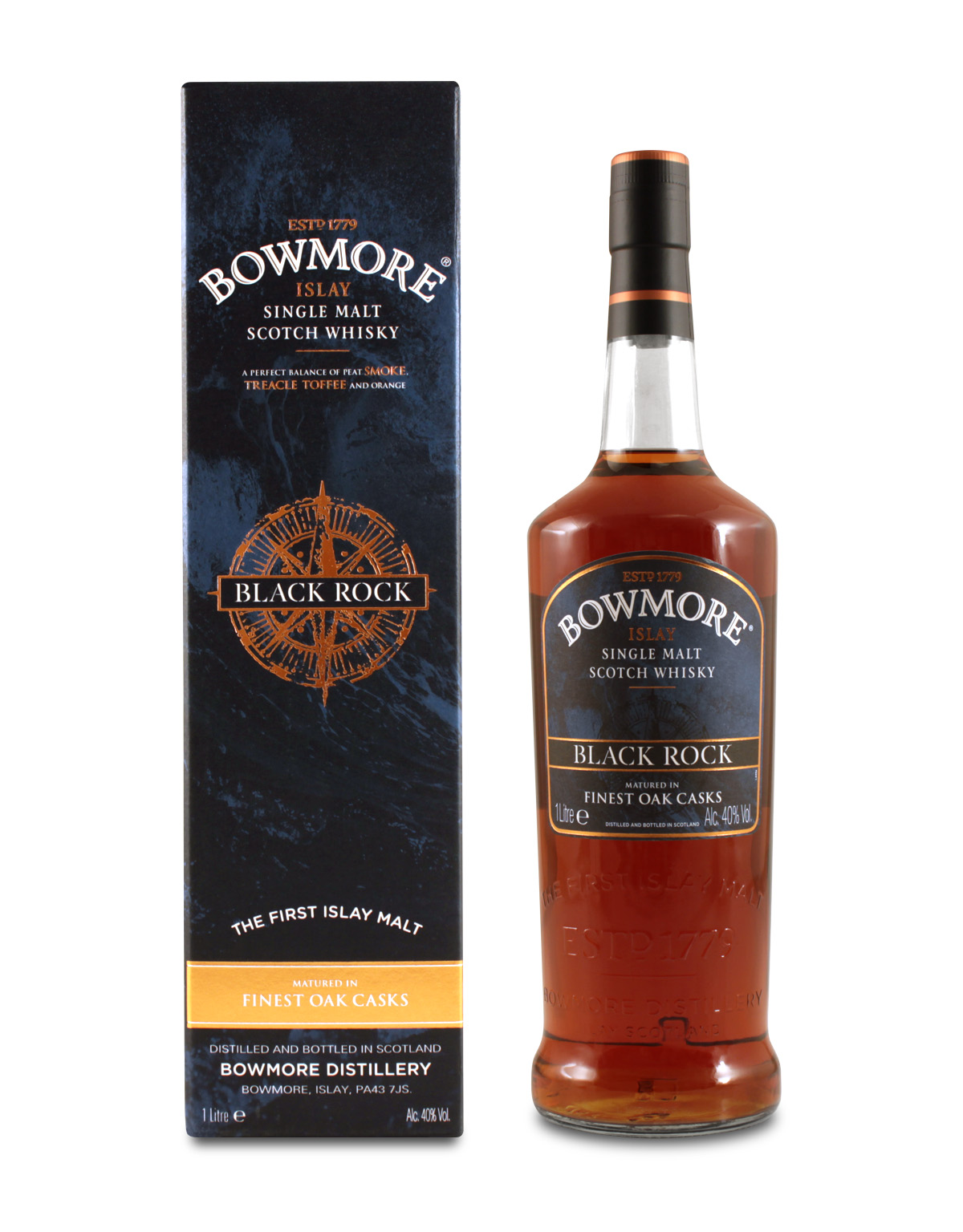 Bowmore Black Rock Whisky 1.0L (40% Vol.)