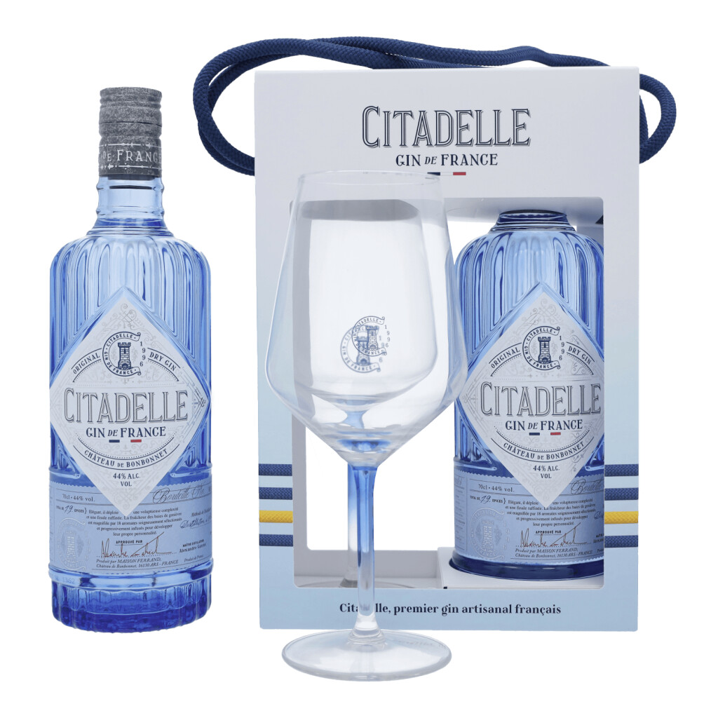 Citadelle Gin + verres 0,7L (44% Vol.)