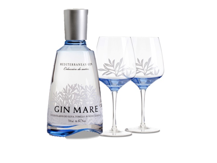 Gin Mare 0,7L (42,7% Vol.) + 2x Copa-Glas (300ml)