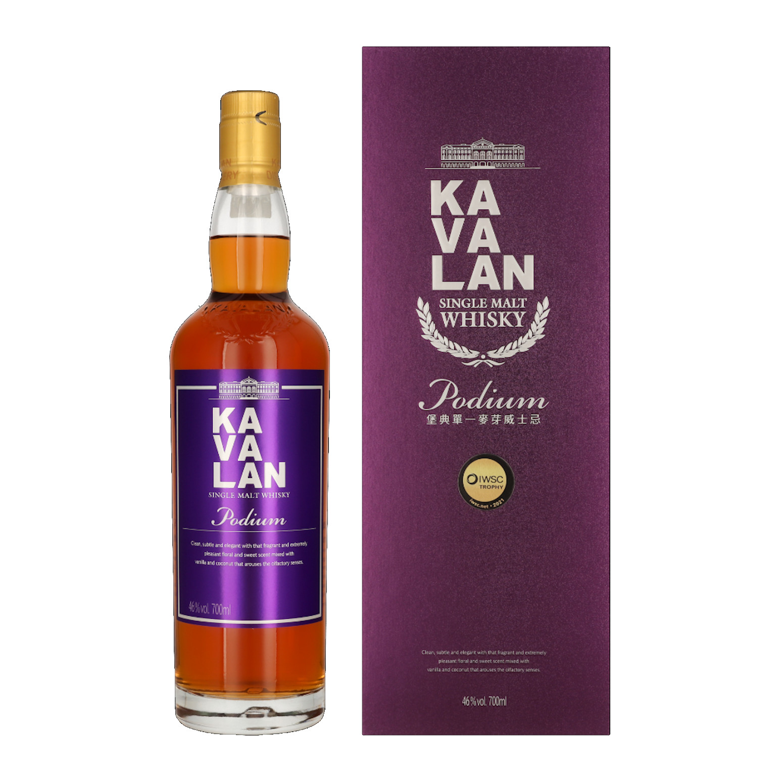 Kavalan Podium + GP 0.7L (46% Vol.)