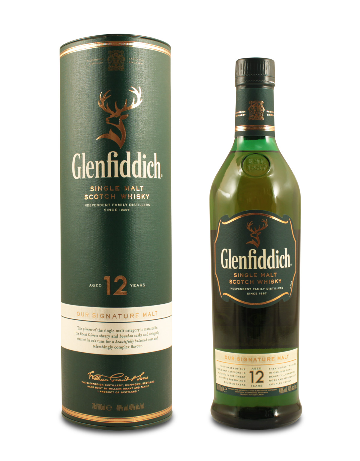 Glenfiddich 12 YO Whisky 0,7L (40% Vol.)
