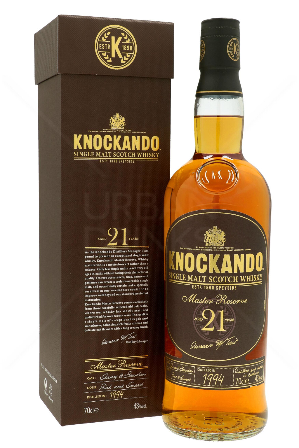 Knockando 21 Years Master Reserve Scotch Malt Whisky 0,7L (43% Vol.)