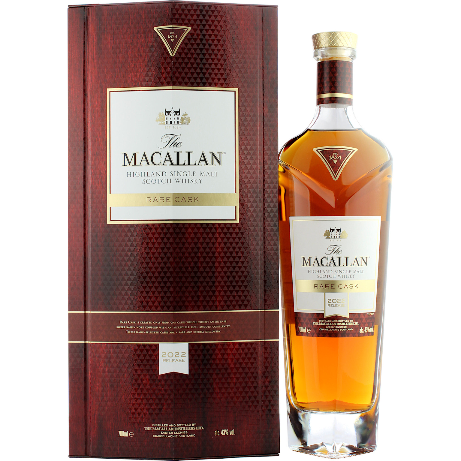 The Macallan Rare Cask 2022 0.7L (43% Vol.) + GB