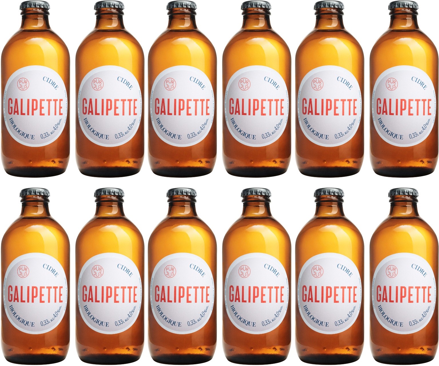 Cidre Bio Galipette 12x0,33L (4,0% Vol.)