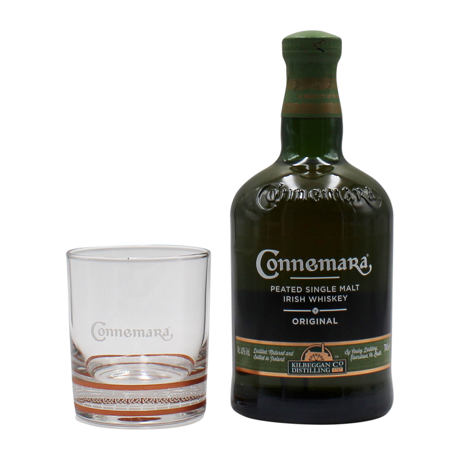 Connemara Peated Whiskey 0.7L (40% vol.) and Nosing glass