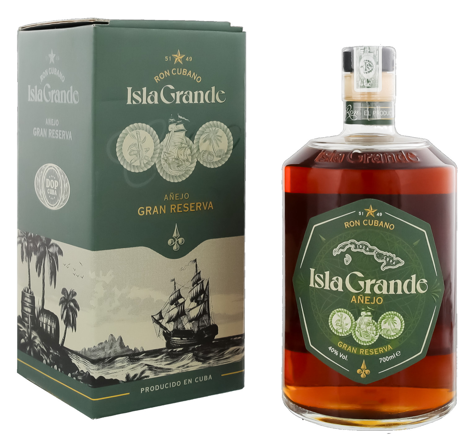 Isla Grande Ron Anejo Gran Reserva 0,7L (40% Vol.) + GB
