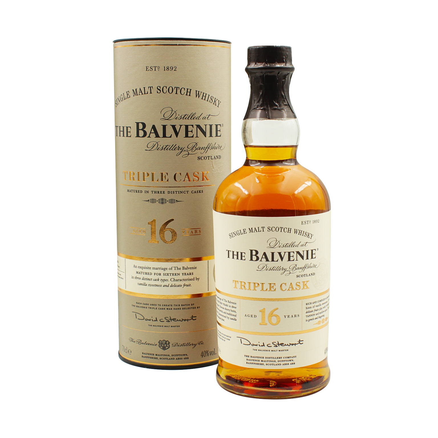 The Balvenie 16 YO Triple Cask Whisky 0,7L (40 % Vol.)