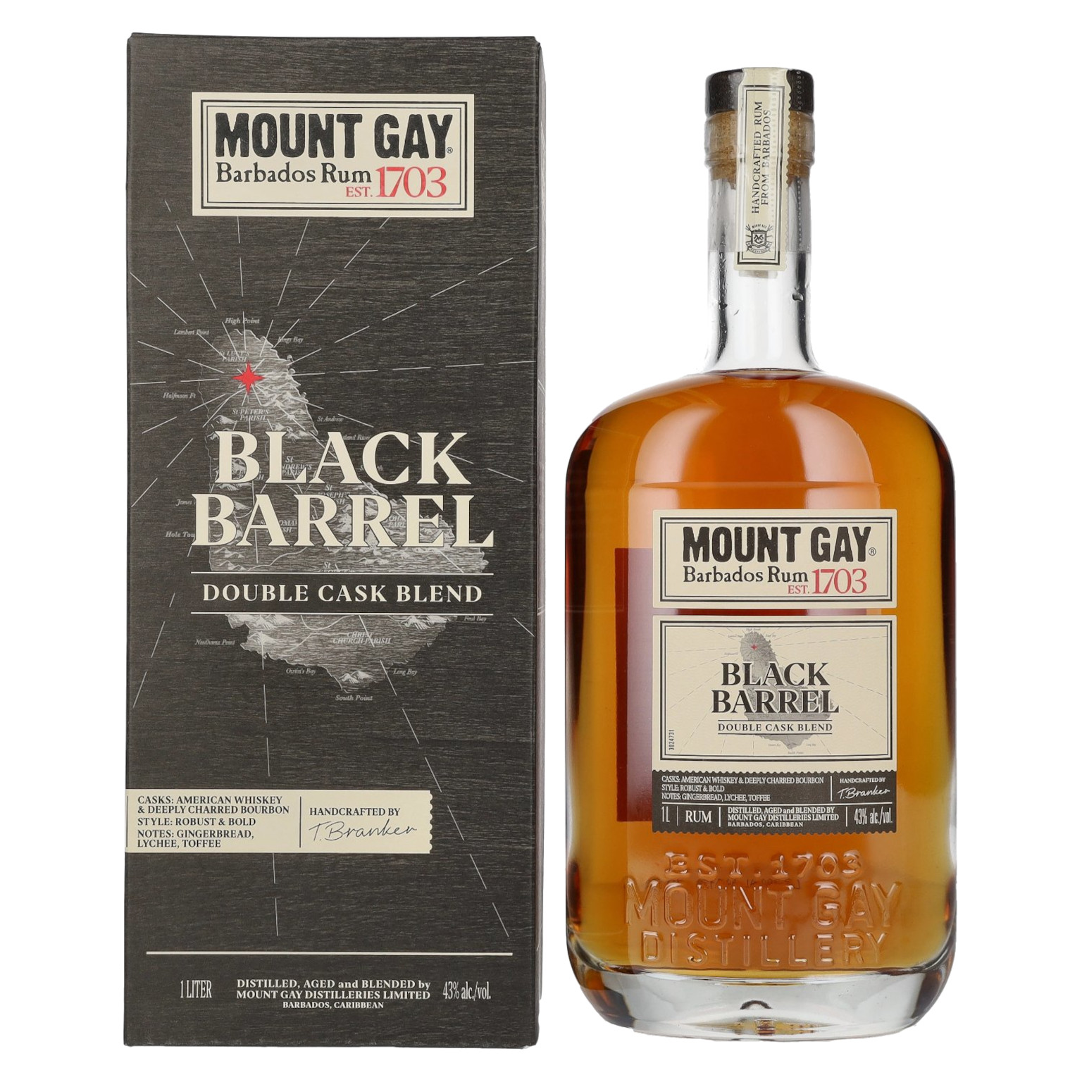 Mount Gay Black Barrel Barbados Rum 1,0L (43% Vol.)
