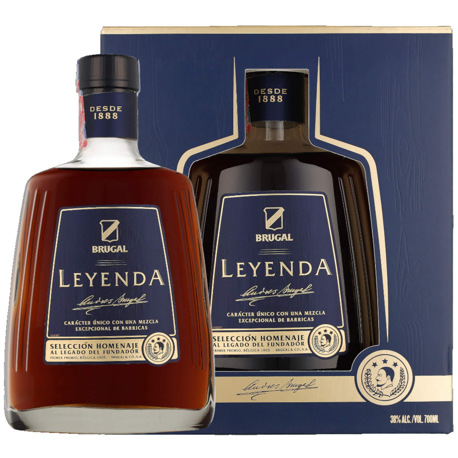 Brugal Leyenda Seleccion Homenaje + GP 0,7L (38% Vol.)