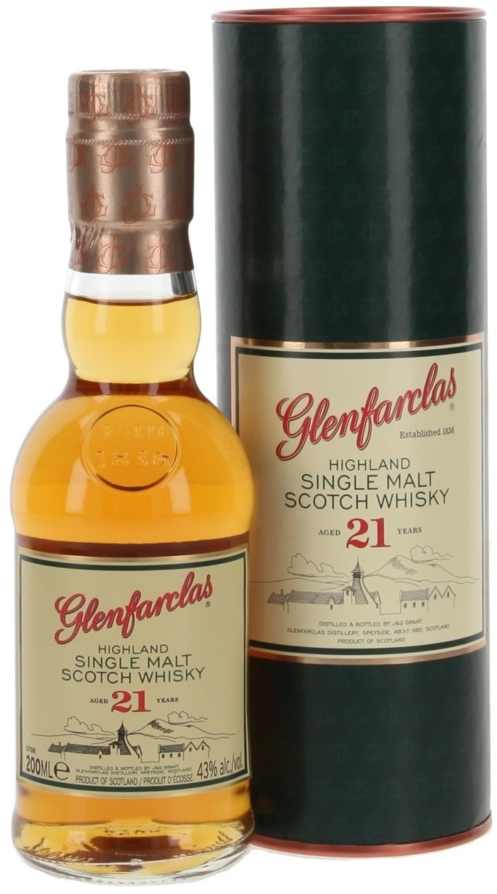 Glenfarclas 21 YO Scotch Malt Whisky 0.2L (43% Vol.)