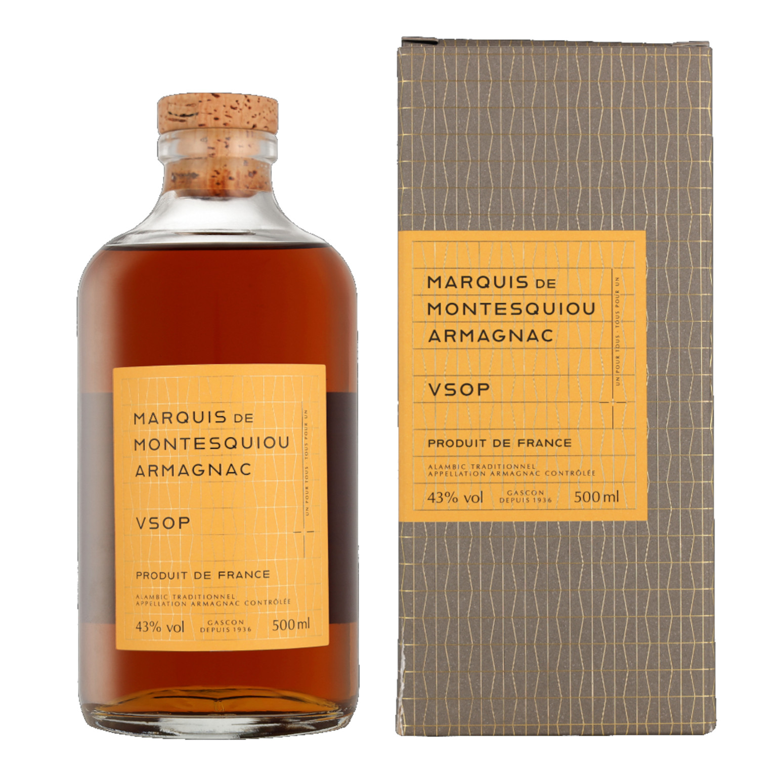Marquis de Montesquiou VSOP Armagnac + GB 0.5L (43% Vol.)