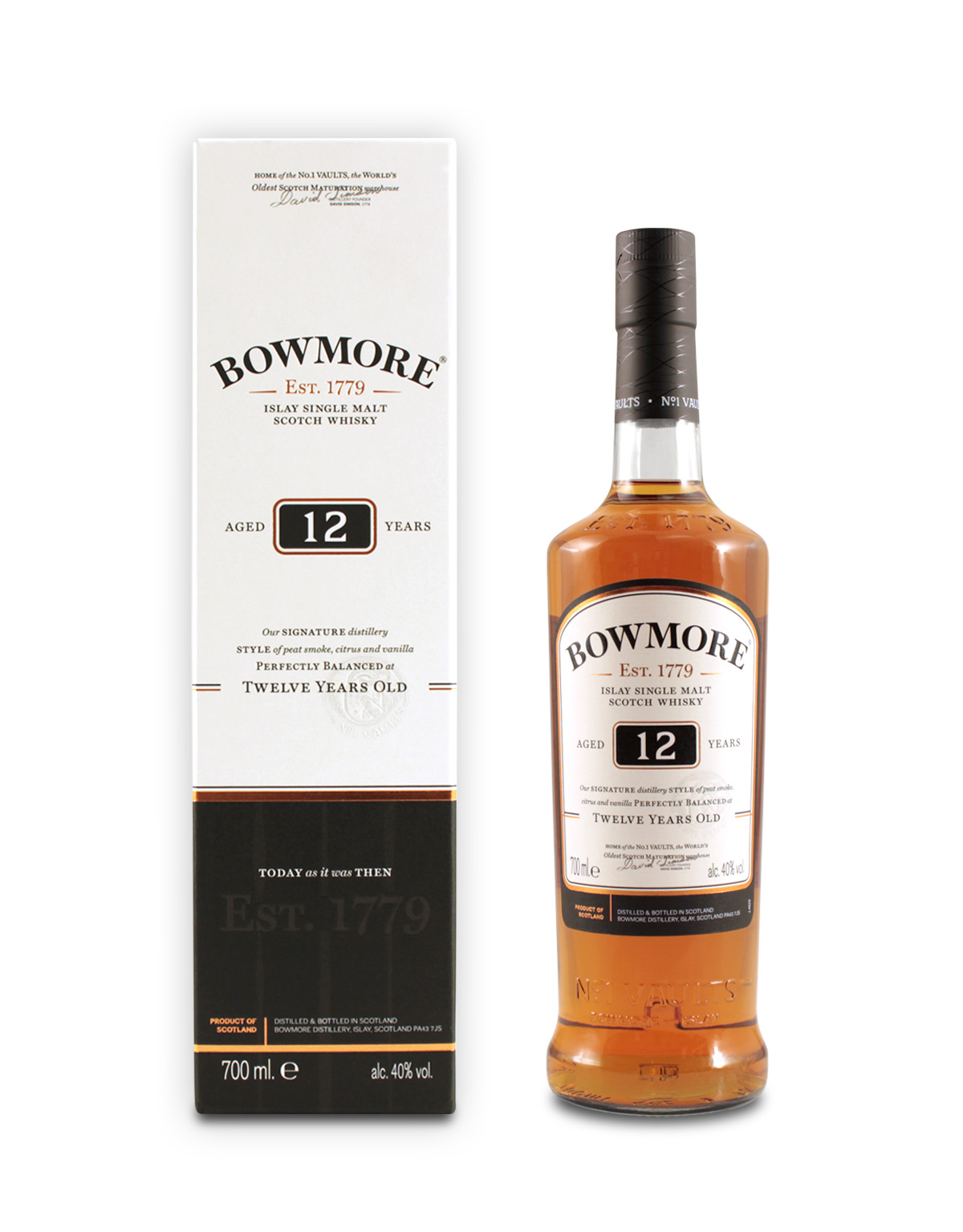 Bowmore 12 YO Scotch Whisky 0.7L (40% Vol.)