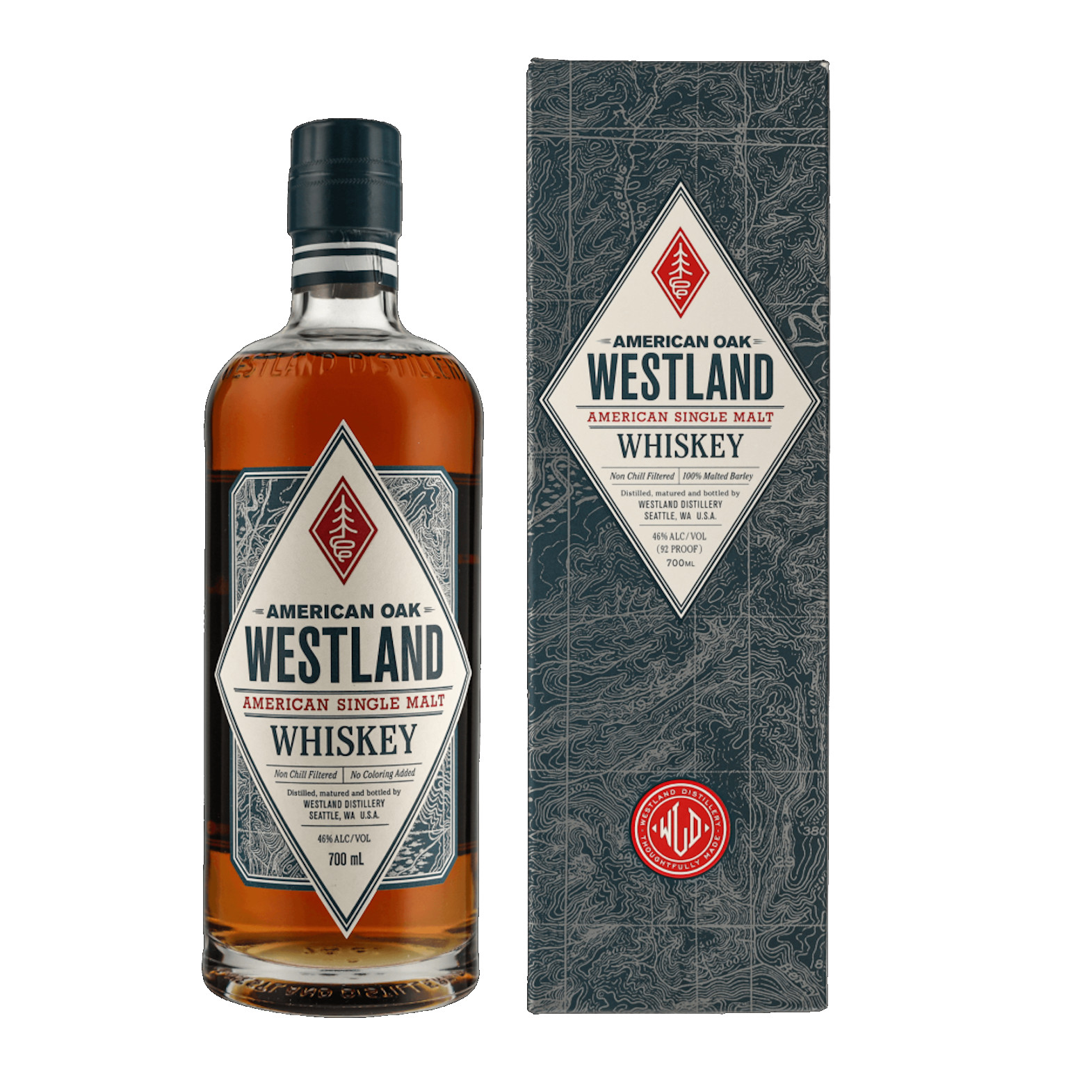 Westland American Oak Single Malt Whiskey + GP 0.7L (46% Vol.)
