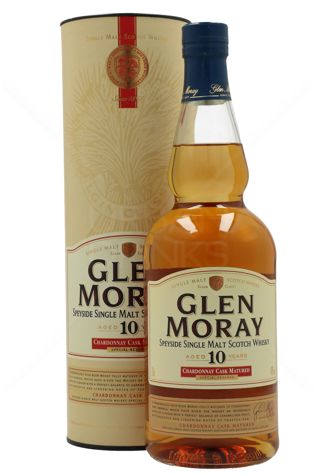 Glen Moray 10 Years Chardonnay Scotch Malt Whisky 0,7L (40% Vol.)