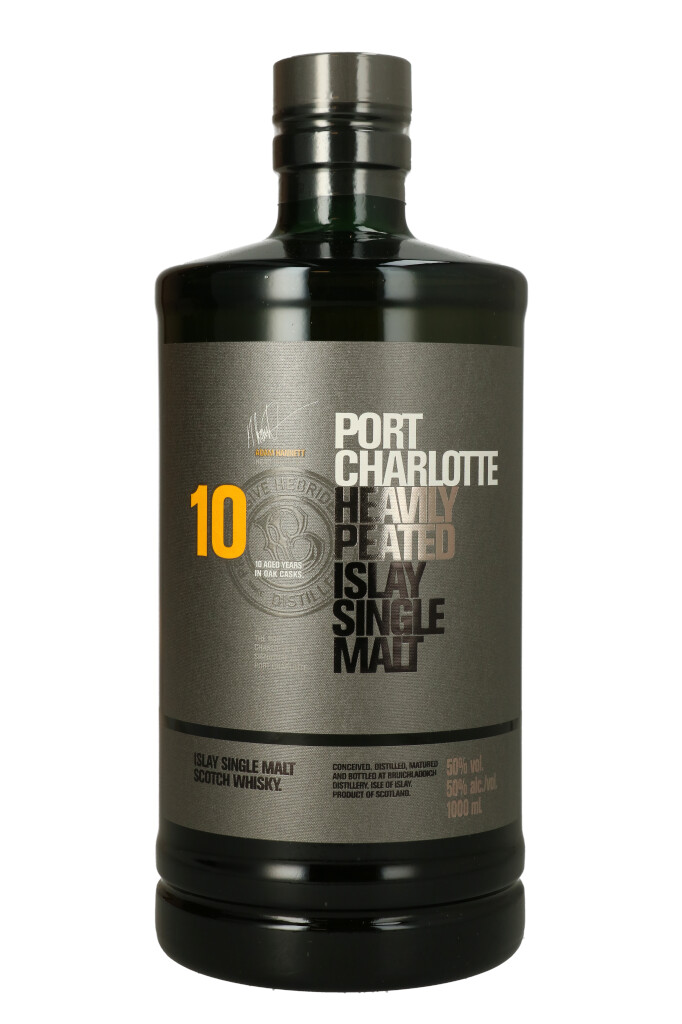 Bruichladdich 10 Years Port Charlotte Heavily Peated + GB 1.0L (50% Vol.)