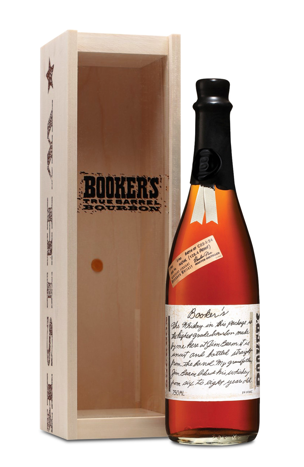Booker's 7 Years Old Kentucky Straight Bourbon Whiskey 0.7L (64% Vol.) with GB