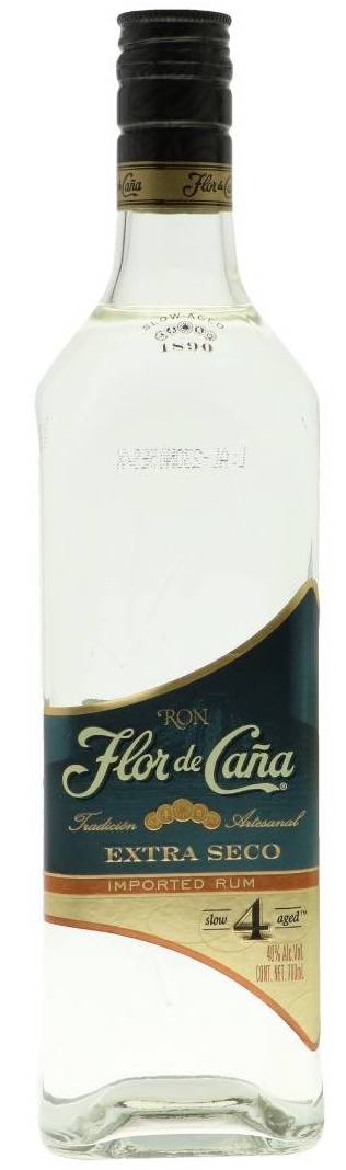 Flor de Caña 4YO Extra Seco Rum 0,70L (37,5% Vol.)