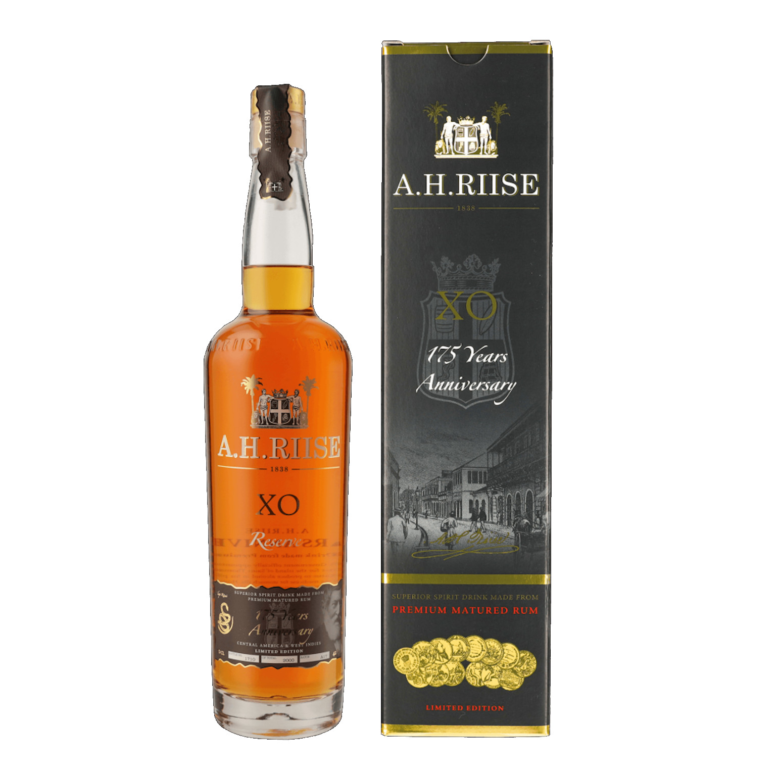 A.H. Riise XO 175Th Anniversary + GP 0.7L (42% Vol.)
