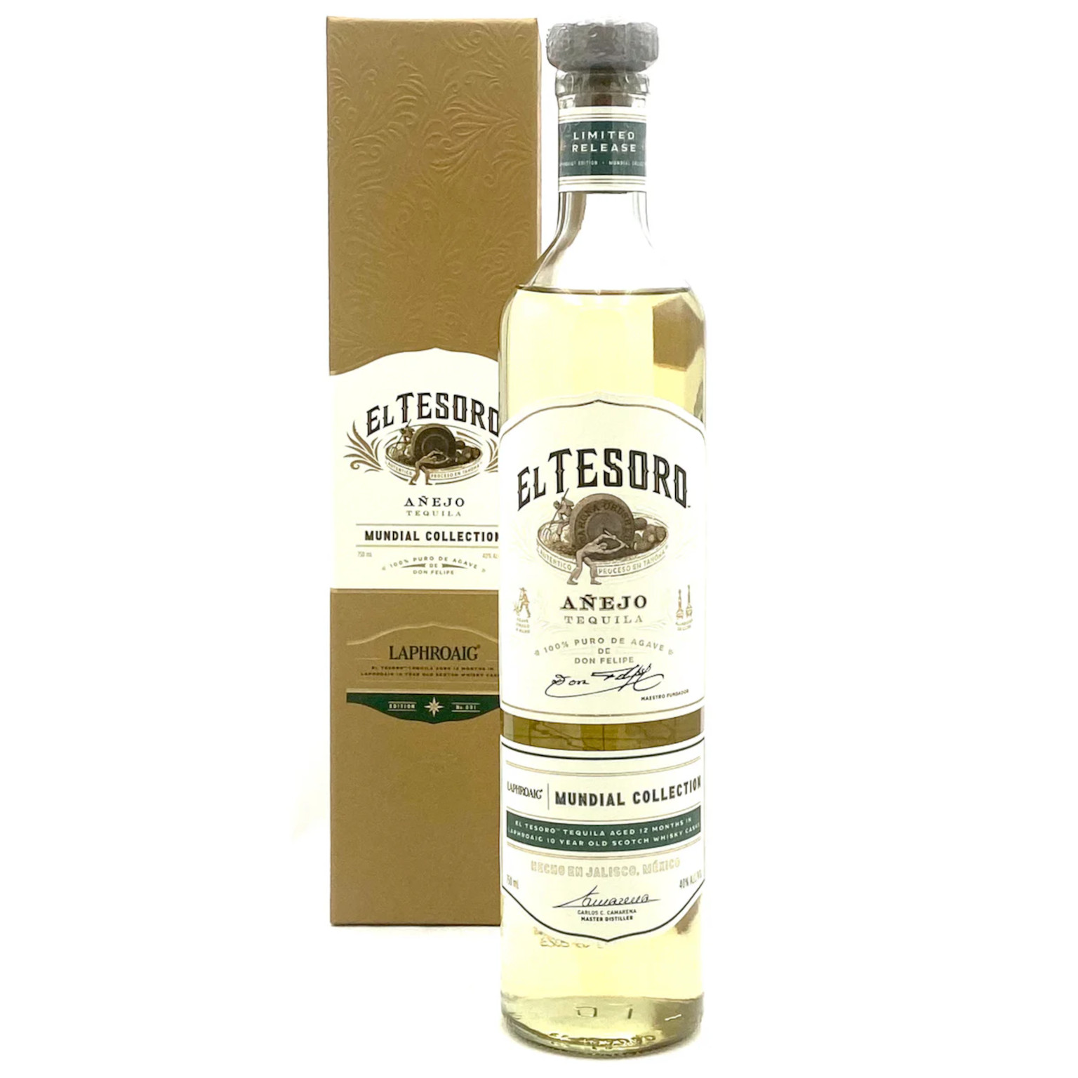 El Tesoro "Laphroaig Edition" Anejo Tequila Mundial Collection 0,7L (40% Vol.)