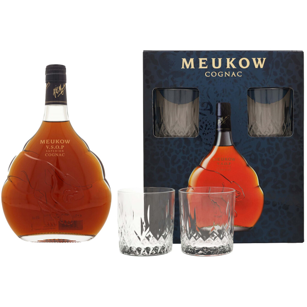 Meukow VSOP + 2 verres 0,7L (40% Vol.)
