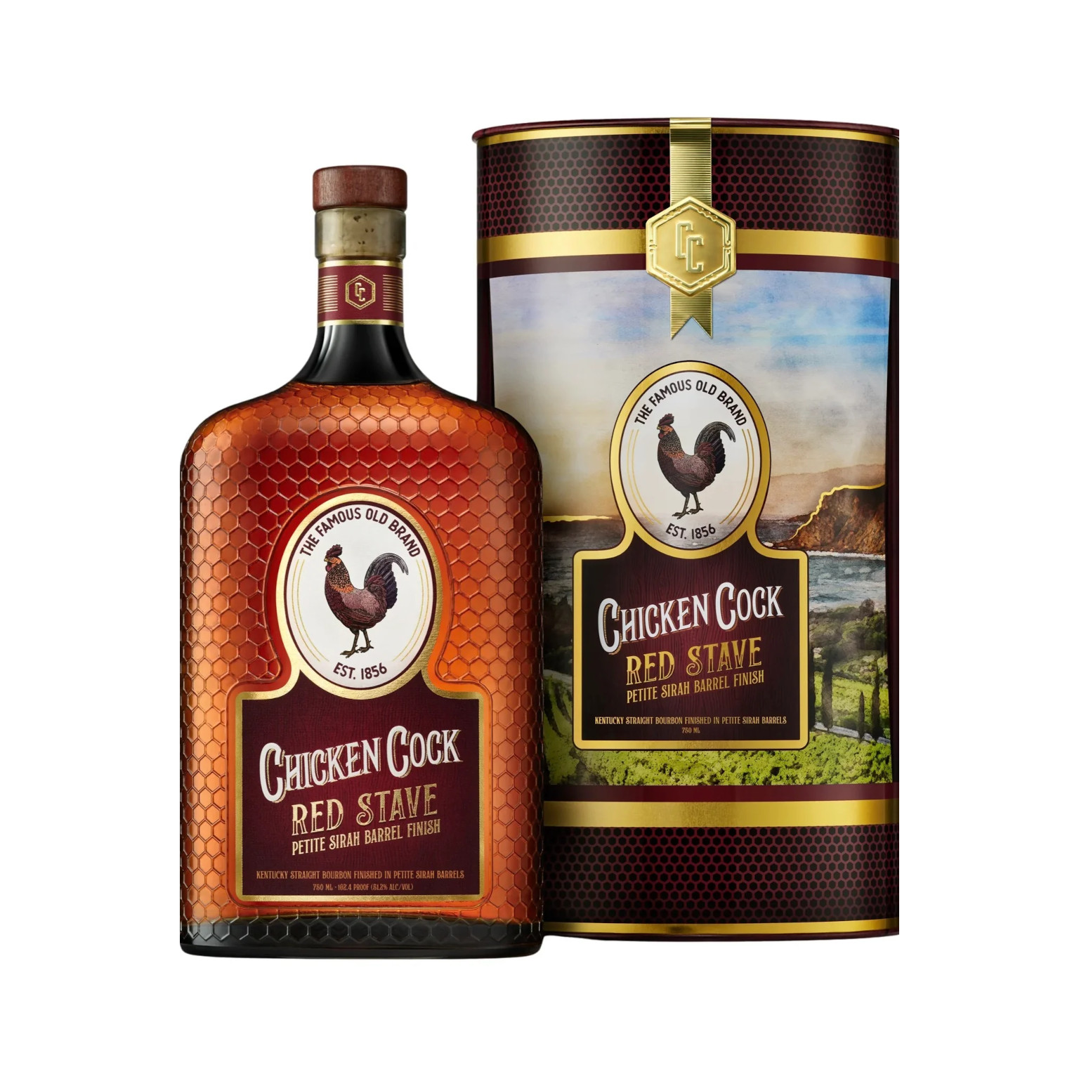 Chicken Cock "Red Stave" Petite Sirah Finish Bourbon Whiskey 0.7L (51.2% Vol.)