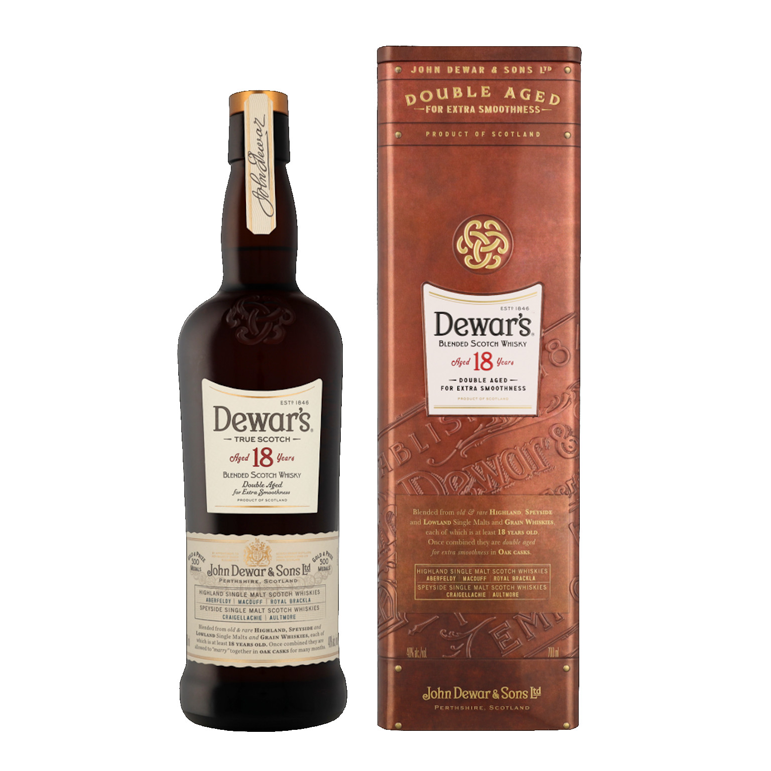 Dewar's 18 Years + Tin GP 0.7L (40% Vol.)