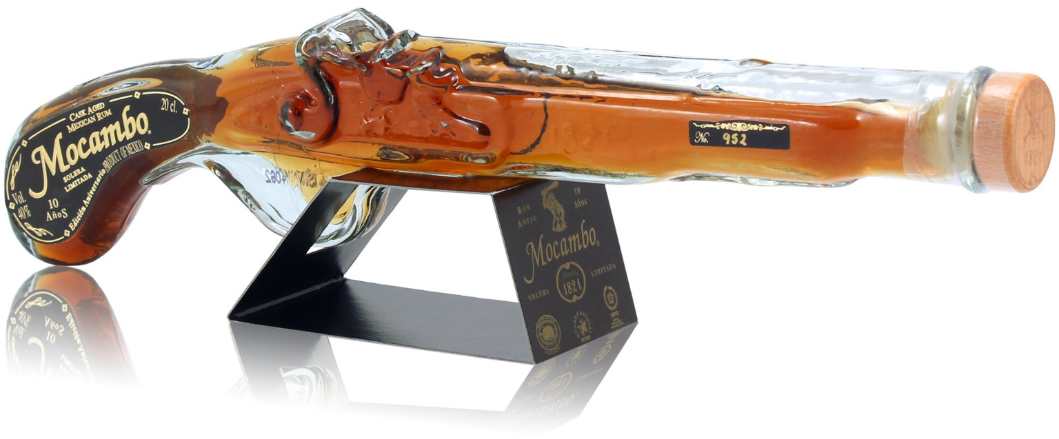 Mocambo Rum 10 Years Pistol Bottle 0.2L (40% Vol.)
