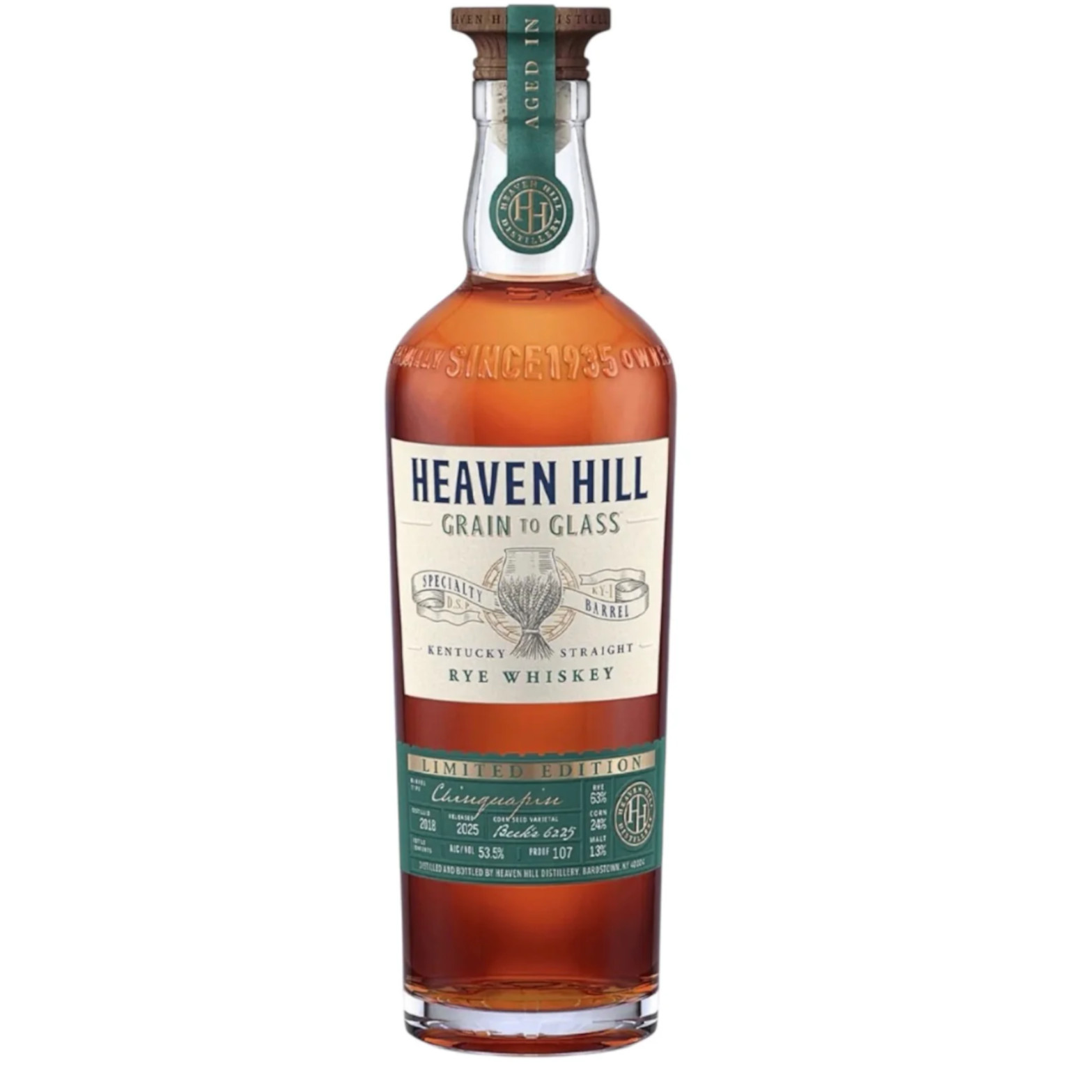 Heaven Hill Grain to Glass Rye Whiskey 0.7L (53.5% Vol.)