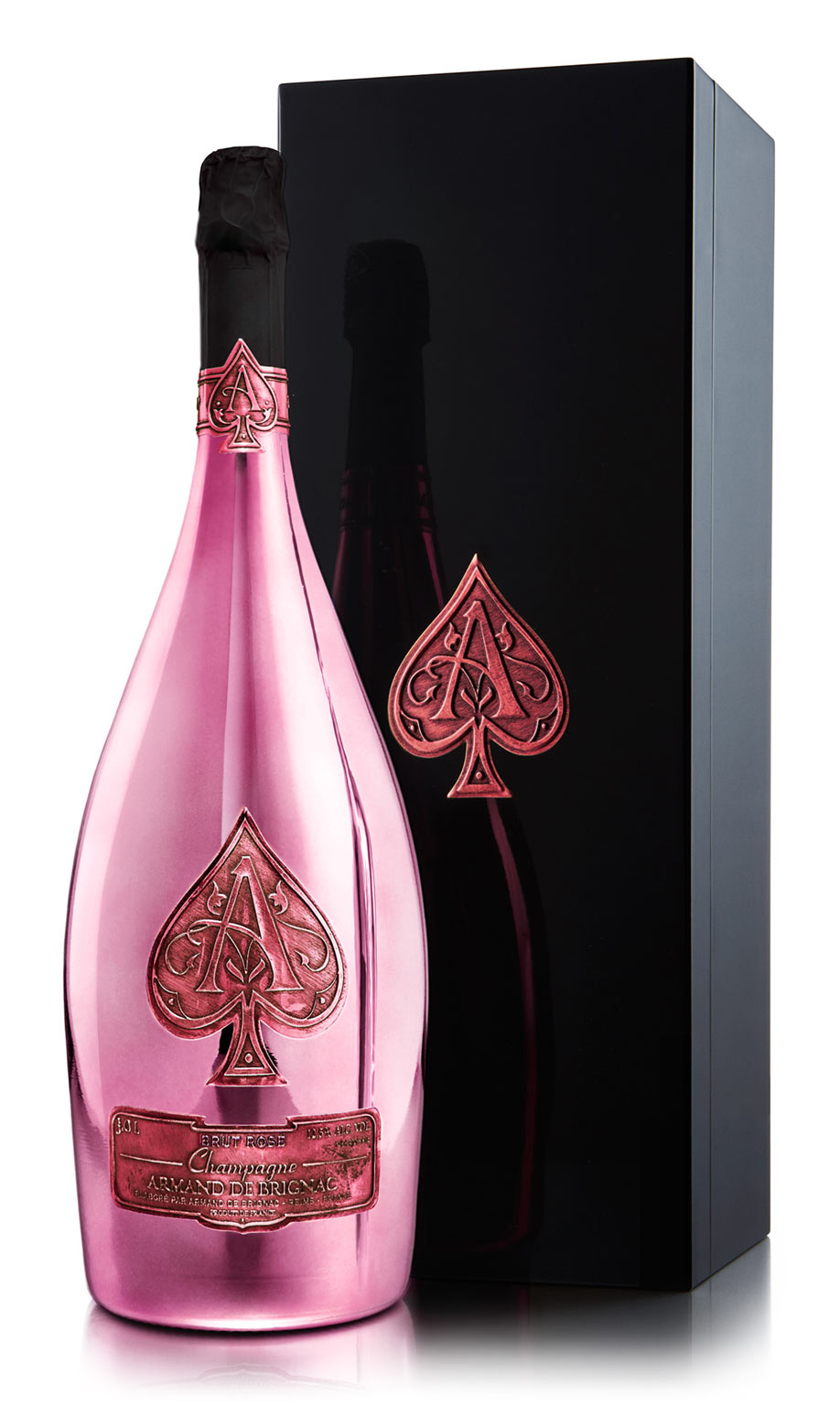 Armand de Brignac Brut Rosé 3,0L Jeroboam (12,5% Vol.) im Samtbeutel