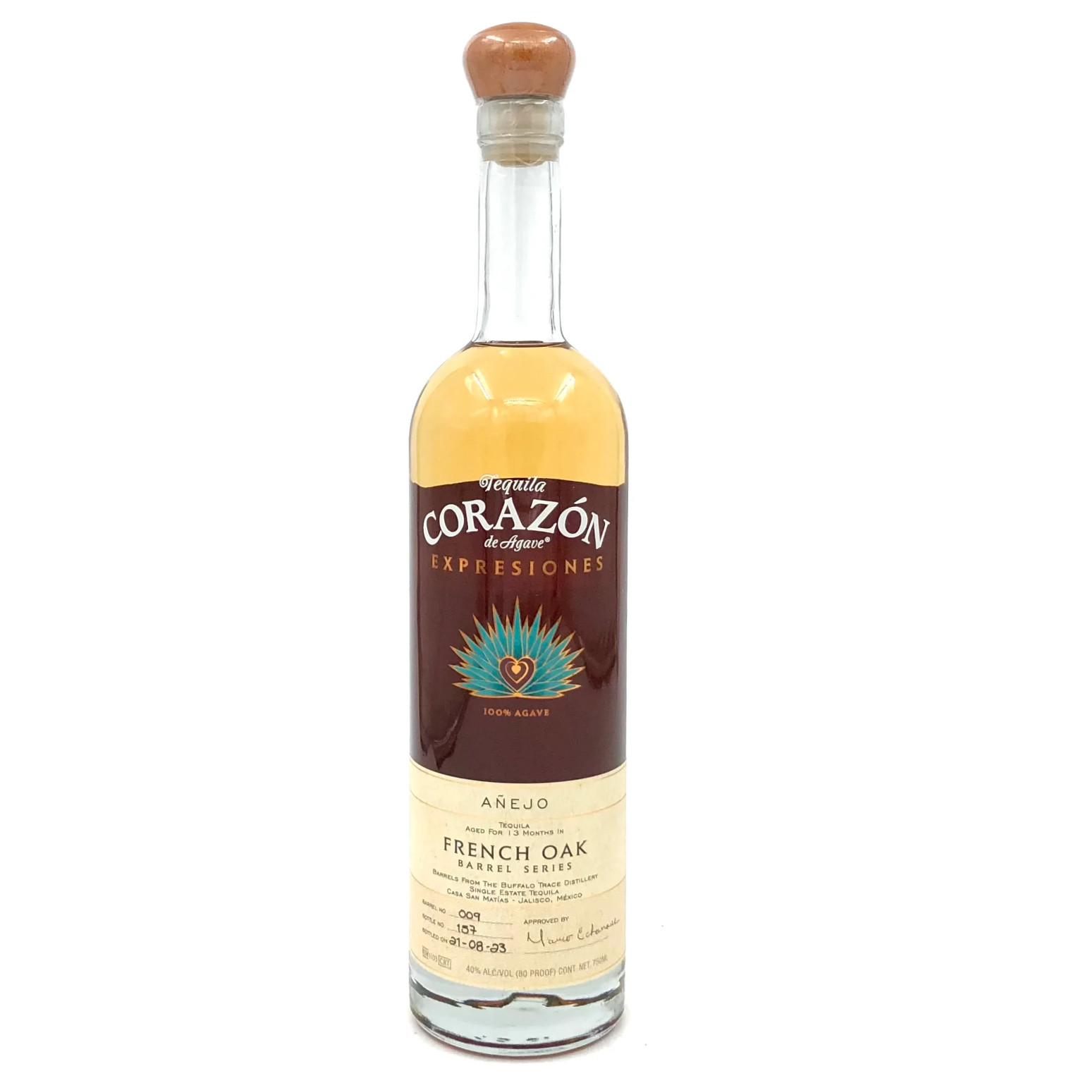 Expresiones del Corazon French Oak Barrel Anejo Tequila 0.7L (40% Vol.)