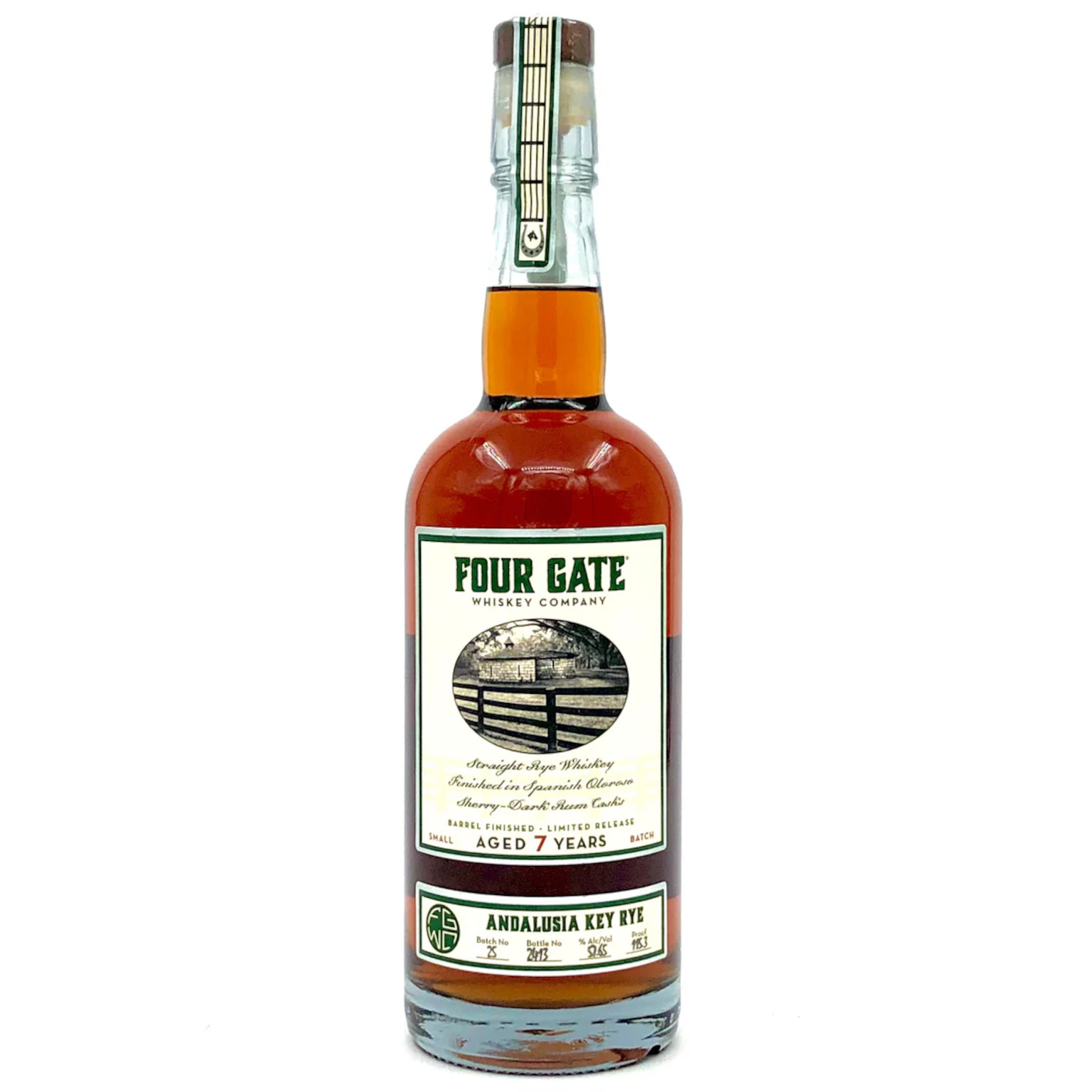 Four Gate Batch 25 Andalusia Key Sherry Rum Casks Finished Straight Rye Whiskey 0.7L (57.65% Vol.)