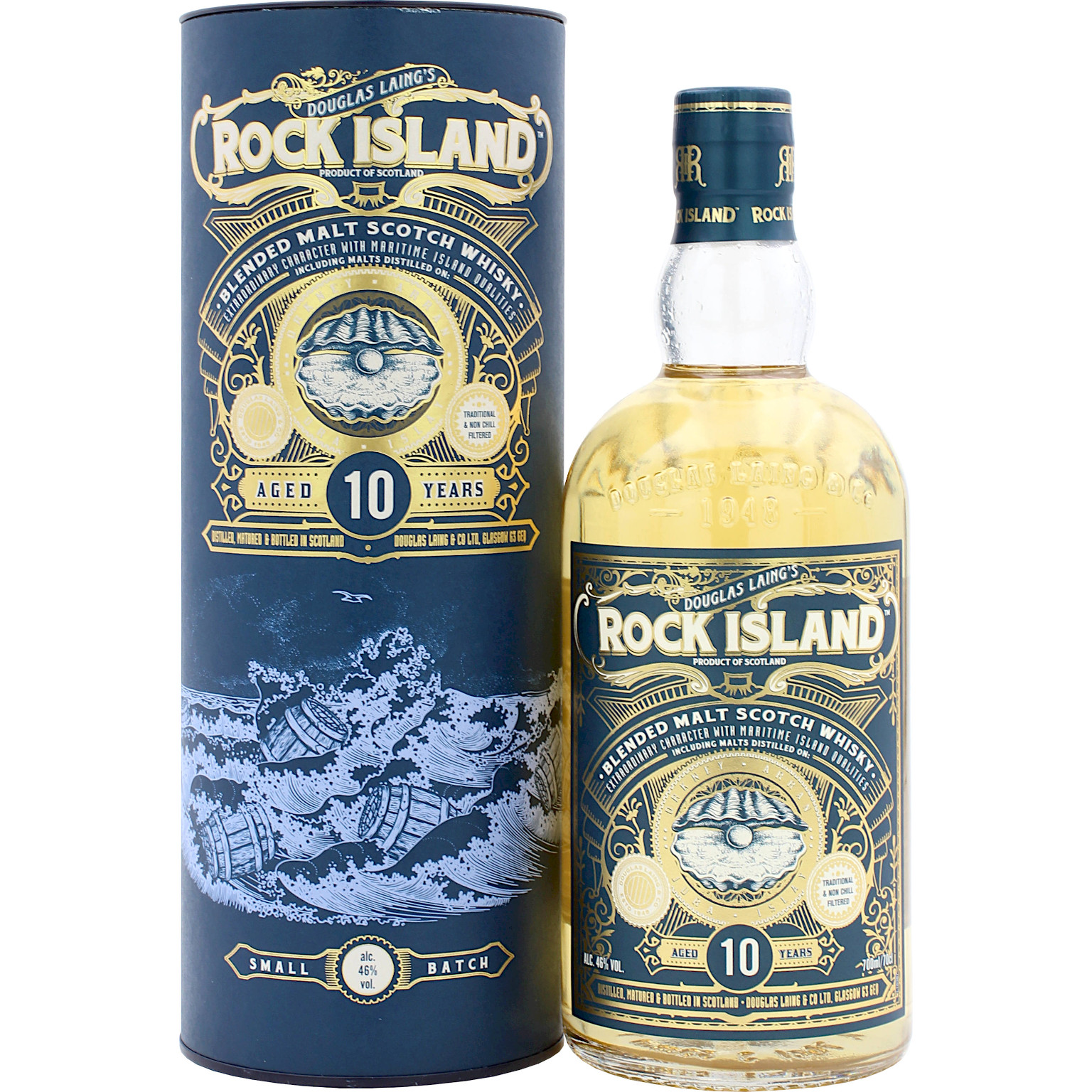 Rock Island 10 YO Oyster Blended Malt Scotch Whisky 0,7L (46,0% Vol.) by Douglas Laing