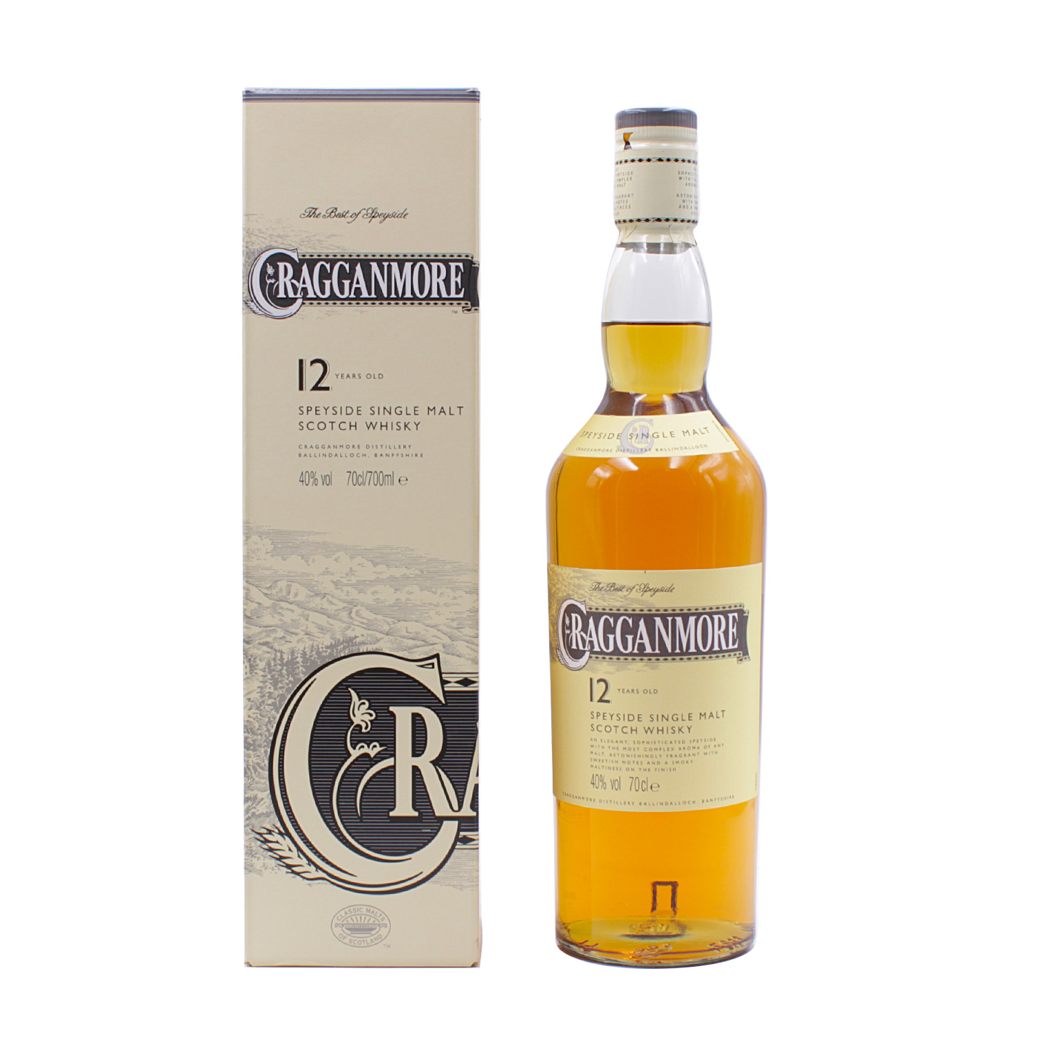 Cragganmore 12 Year Old Whisky 0,7L (40% Vol.)
