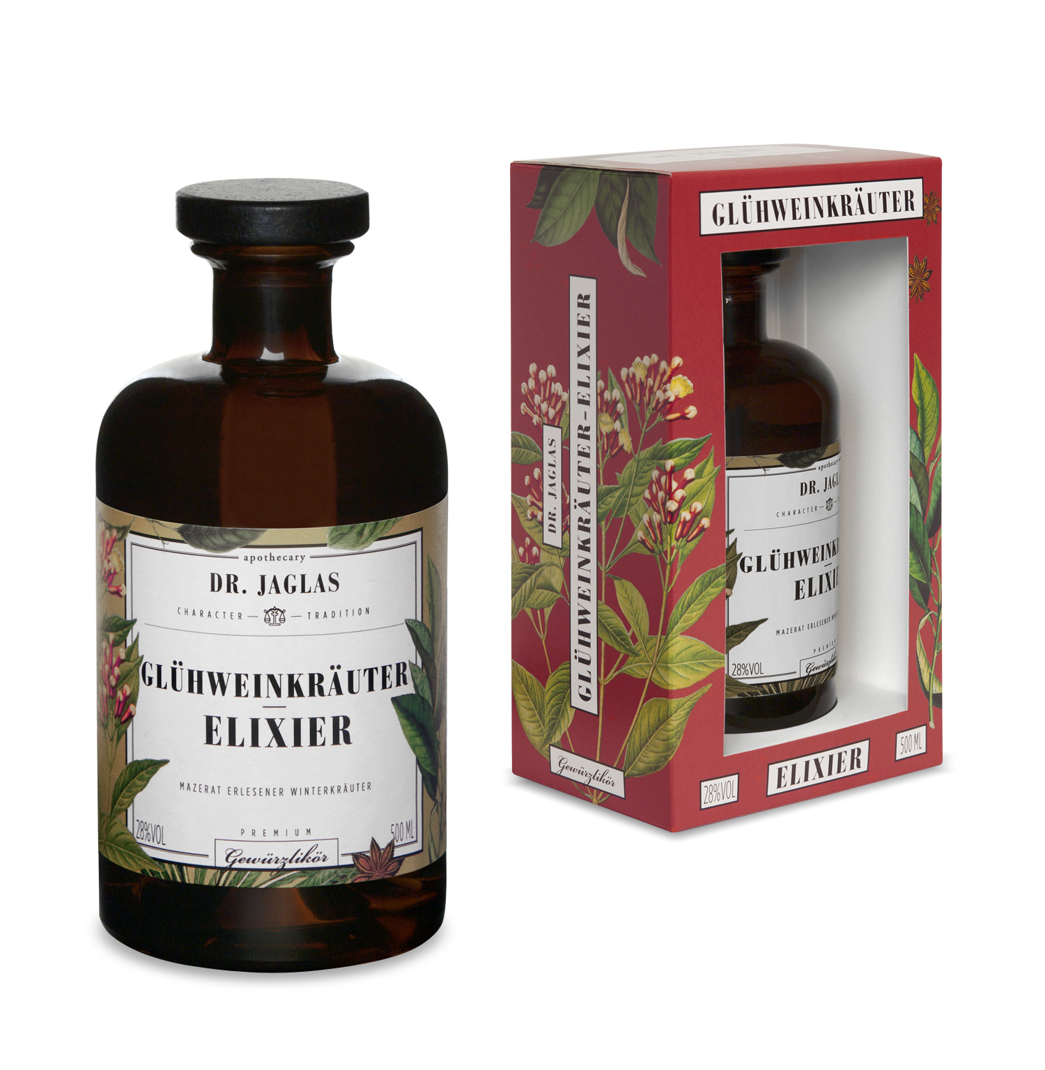 Dr. Jaglas Glühweinkräuter Elixir 0.5L (28% Vol.)