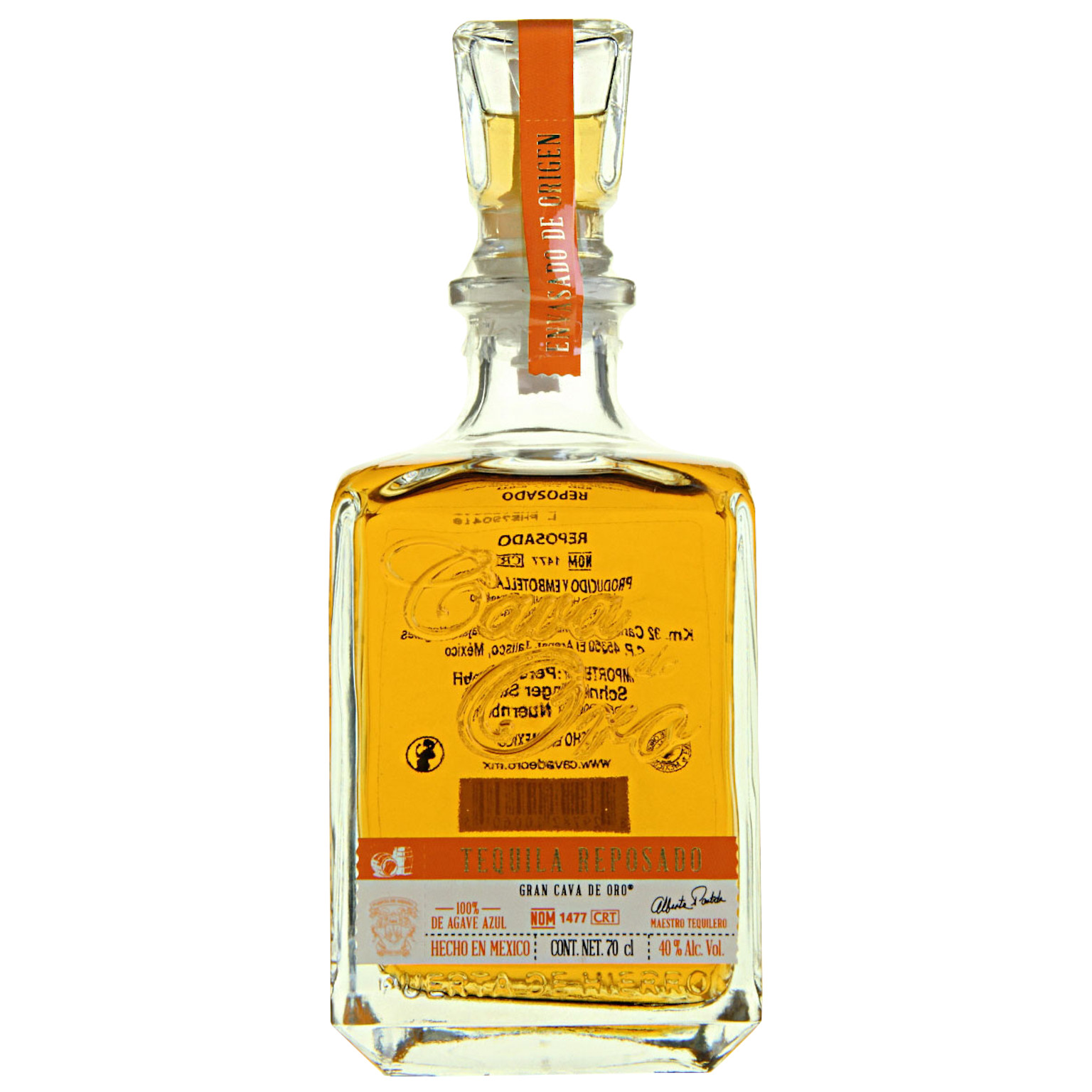 Cava de Oro Reposado Tequila 100% Agave 0.7L (40% Vol.)