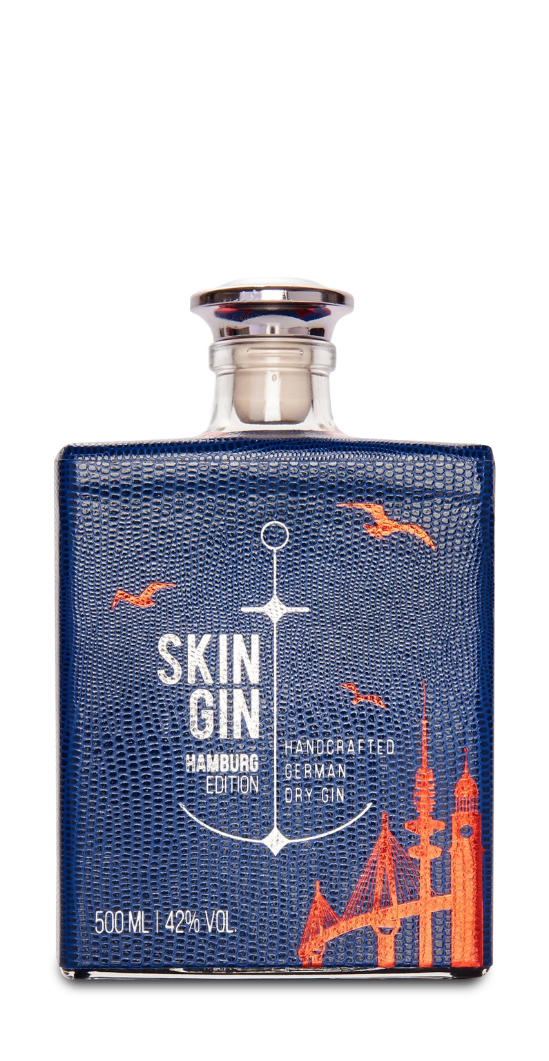Skin Gin Hamburg Edition blau 0,5L (42% Vol.)